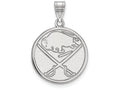 LogoArt Sterling Silver Buffalo Sabres Large Pendant Necklace