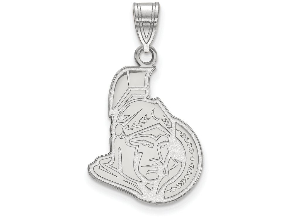 LogoArt Sterling Silver Ottawa Senators Large Pendant Necklace