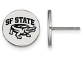 LogoArt Sterling Silver San Francisco State University Small Enamel Disc Earrings