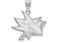 LogoArt Sterling Silver San Jose Sharks Large Pendant Necklace