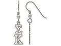 LogoArt Sterling Silver Sigma Kappa Dangle Medium Earrings