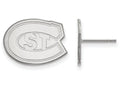 LogoArt Sterling Silver St. Cloud State Small Post Earrings