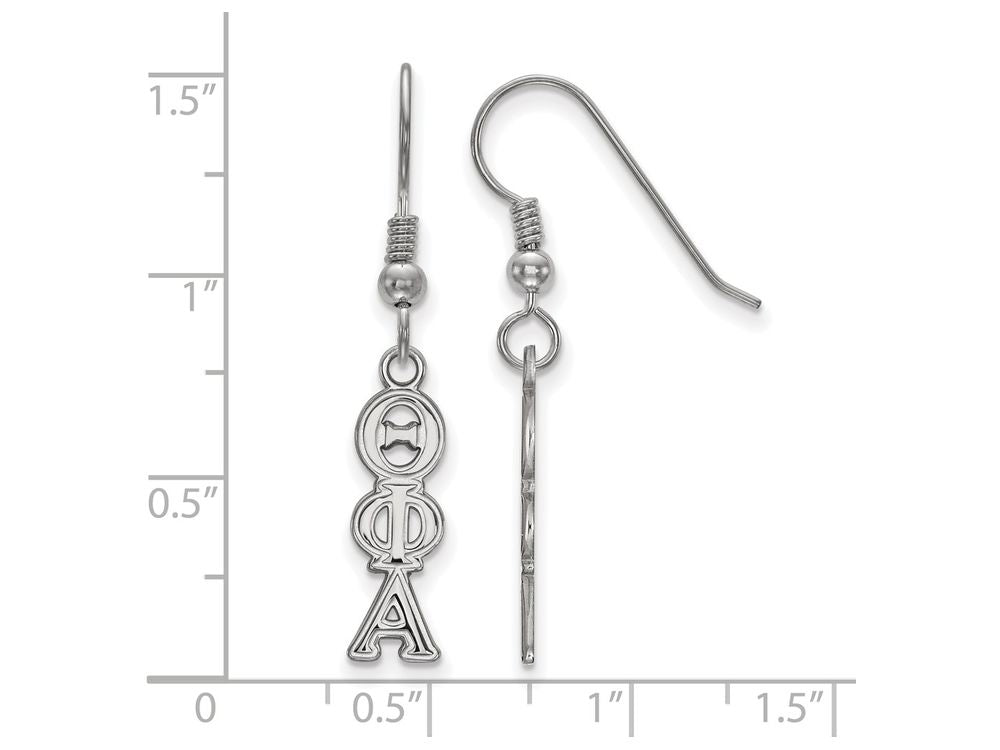 LogoArt Sterling Silver Theta Phi Alpha Dangle Medium Earrings