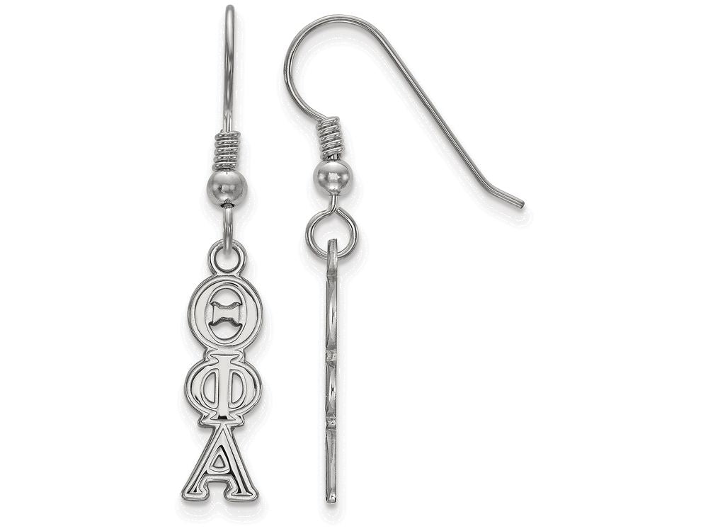 LogoArt Sterling Silver Theta Phi Alpha Dangle Medium Earrings