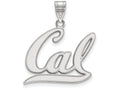 LogoArt Sterling Silver University Of California Berkeley Large Pendant Necklace