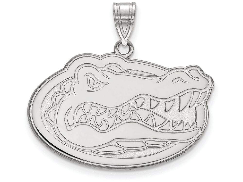 LogoArt Sterling Silver University Of Florida Large Pendant Necklace