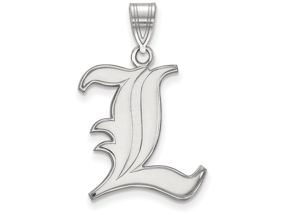 LogoArt Sterling Silver University Of Louisville Large Pendant Necklace