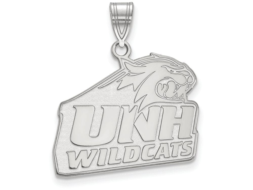 LogoArt Sterling Silver University Of New Hampshire Large Pendant Necklace