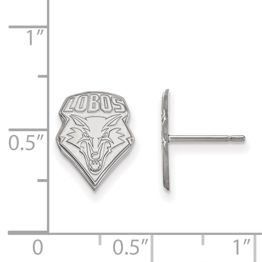 LogoArt Sterling Silver University Of New Mexico Small Post Earrings
