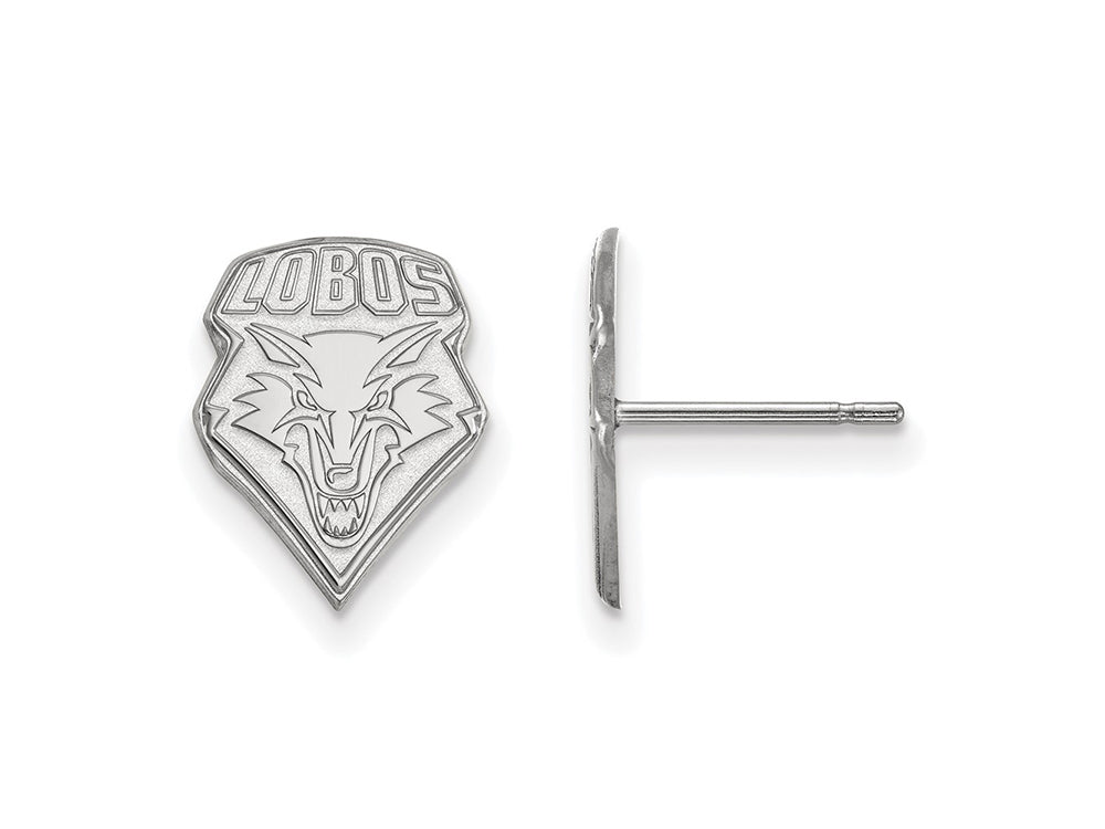 LogoArt Sterling Silver University Of New Mexico Small Post Earrings