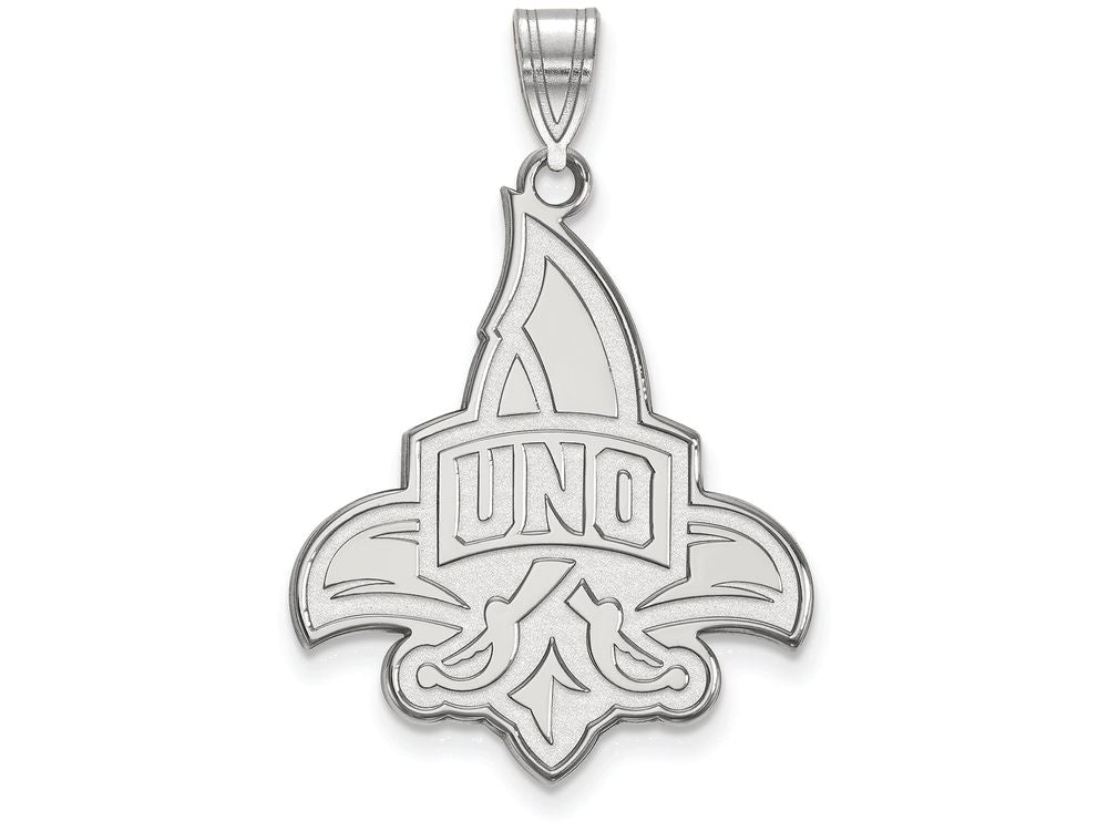 LogoArt Sterling Silver University Of New Orleans XL Pendant Necklace