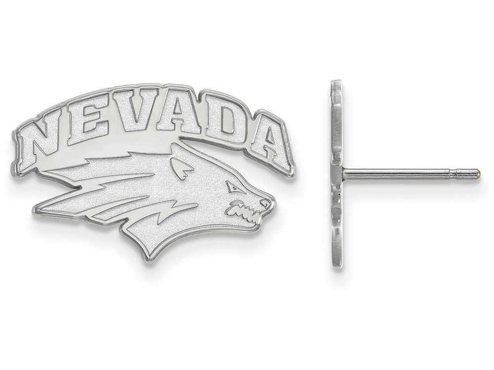 LogoArt Sterling Silver University Of Nevada Small Post Earrings