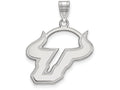LogoArt Sterling Silver University Of South Florida Large Pendant Necklace