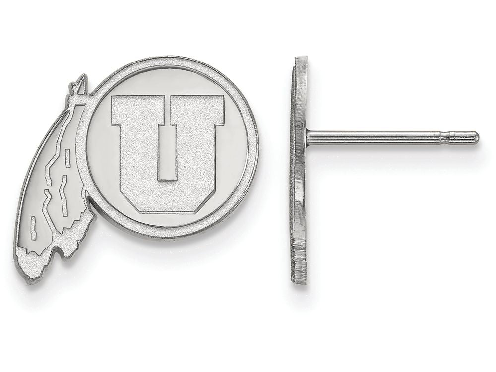 LogoArt Sterling Silver University Of Utah Small Post Earrings