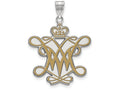 LogoArt Sterling Silver William And Mary XL Enamel Pendant Necklace