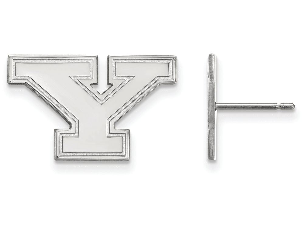 LogoArt Sterling Silver Youngstown State University Small Post Earrings