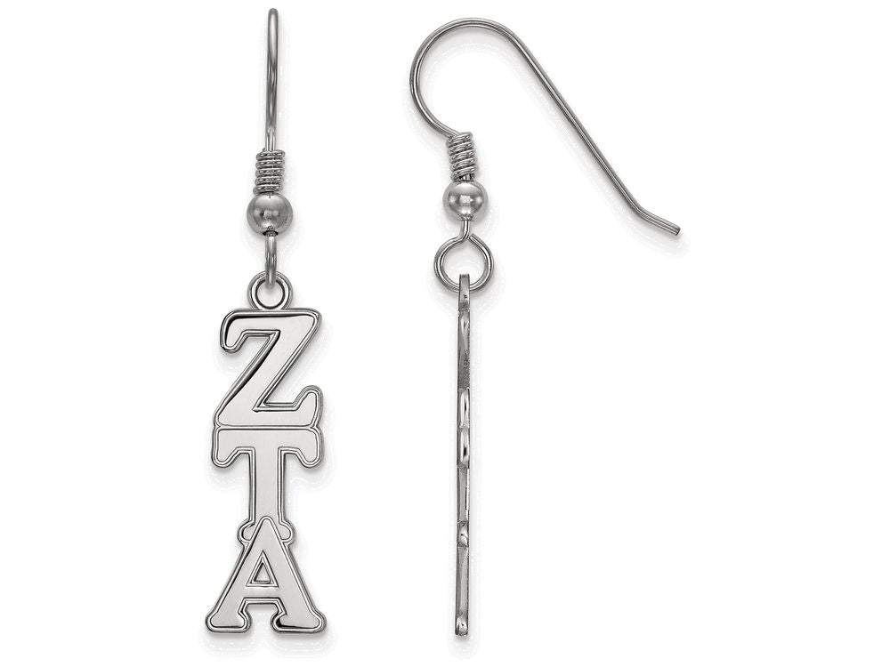 LogoArt Sterling Silver Zeta Tau Alpha Dangle Medium Earrings