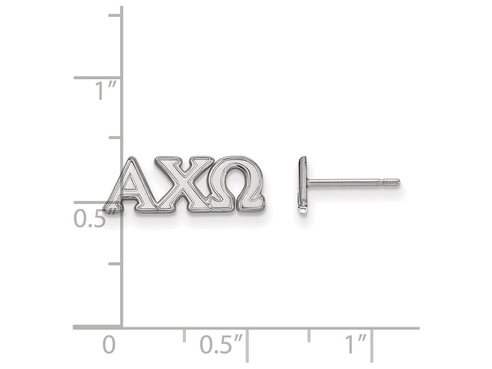LogoArt Sterling Silver Alpha Chi Omega Extra Small Post Earrings