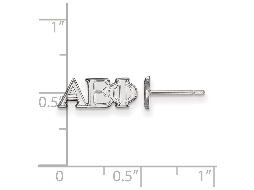 LogoArt Sterling Silver Alpha Epsilon Phi Extra Small Post Earrings