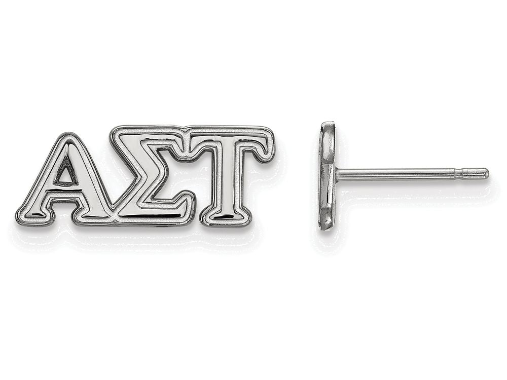 LogoArt Sterling Silver Alpha Sigma Tau Extra Small Post Earrings
