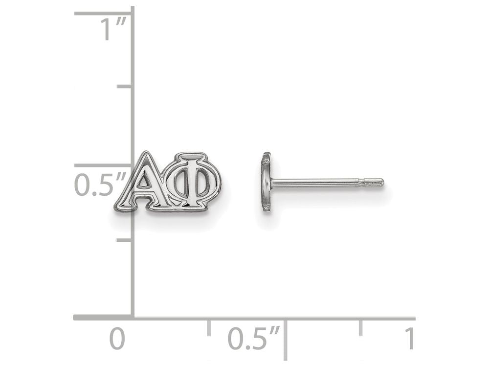 LogoArt Sterling Silver Alpha Phi Extra Small Post Earrings