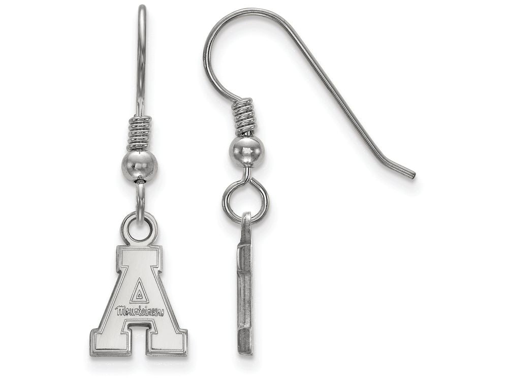 LogoArt Sterling Silver Appalachian State University Xs Dangle Earrings Wire