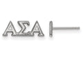 LogoArt Sterling Silver Alpha Sigma Alpha Extra Small Post Earrings