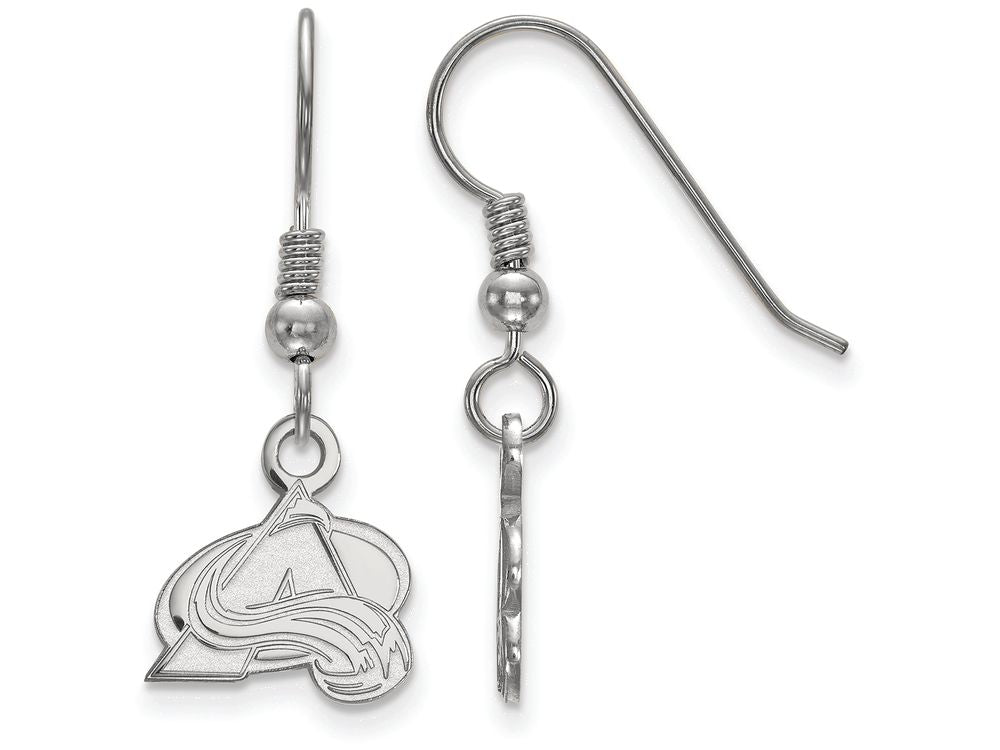 LogoArt Sterling Silver Colorado Avalanche Xs Dangle Earrings Wire