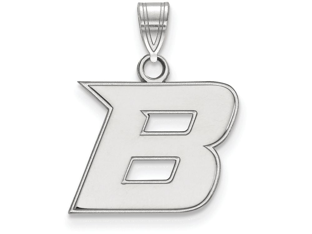 LogoArt Sterling Silver Boise State University Small Pendant Necklace