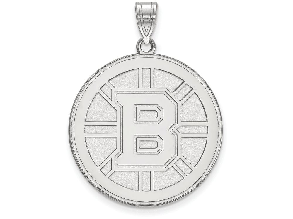 LogoArt Sterling Silver Boston Bruins XL Pendant Necklace