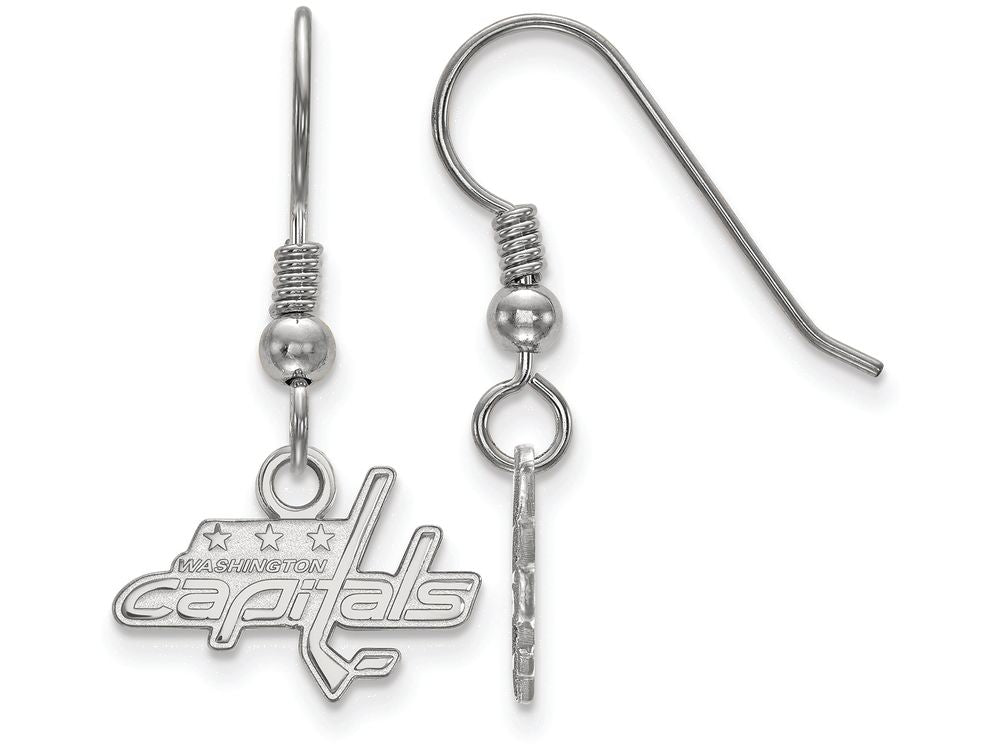 LogoArt Sterling Silver Washington Capitals Xs Dangle Earrings Wire