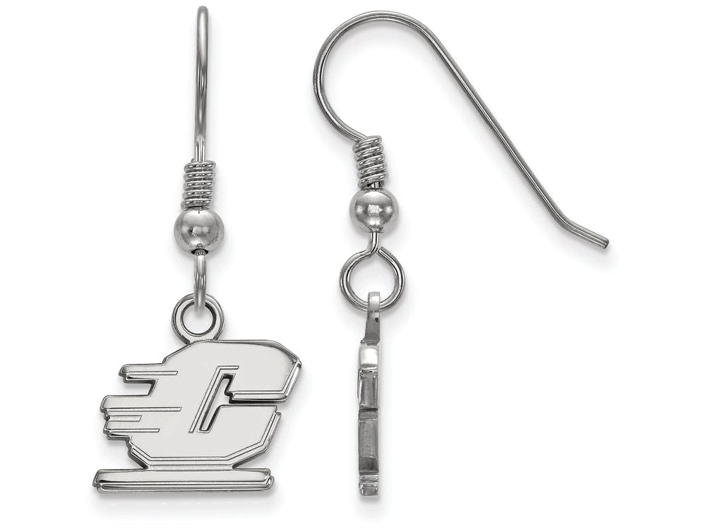 LogoArt Sterling Silver Central Michigan University Xs Dangle Earrings Wire