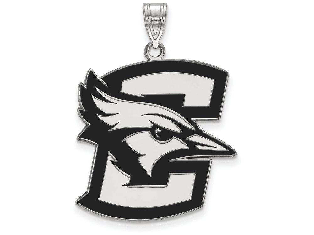 LogoArt Sterling Silver Creighton University XL Enamel Pendant Necklace