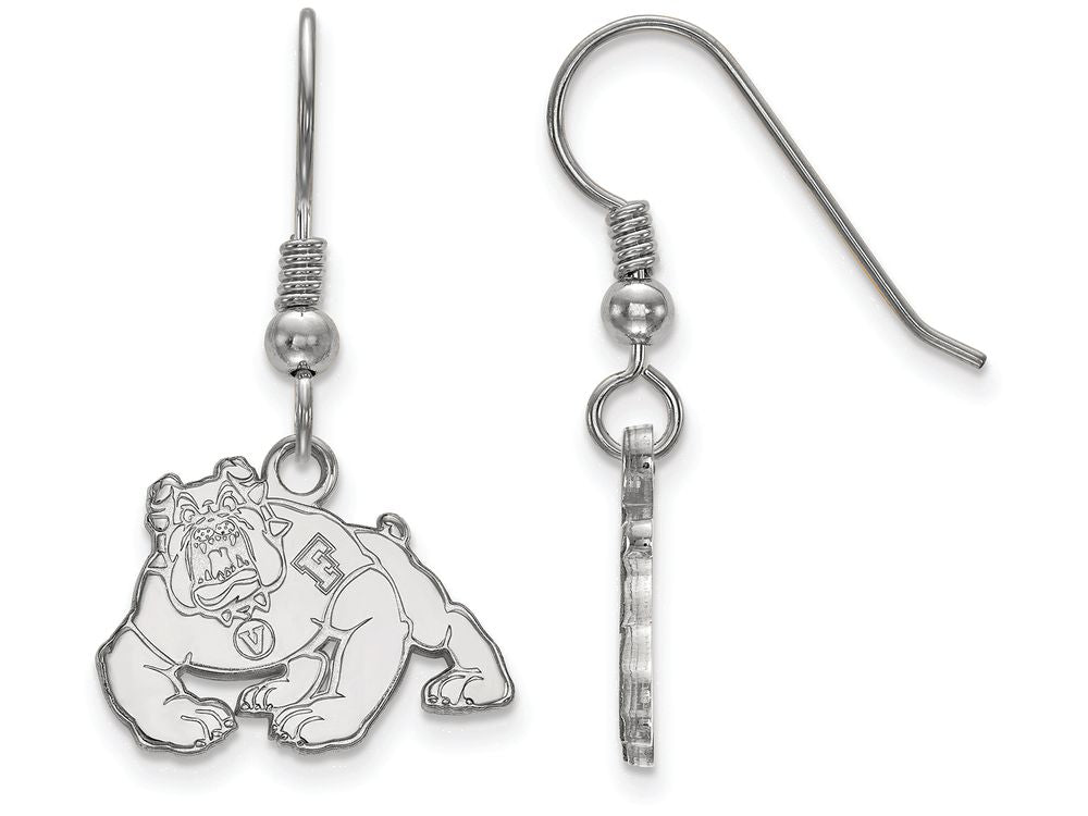 LogoArt Sterling Silver California State University Fresno Small Dangle Earrings Wire