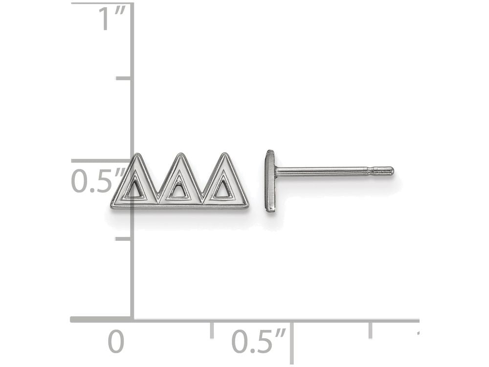 LogoArt Sterling Silver Delta Delta Delta Extra Small Post Earrings