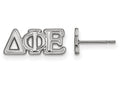 LogoArt Sterling Silver Delta Phi Epsilon Extra Small Post Earrings