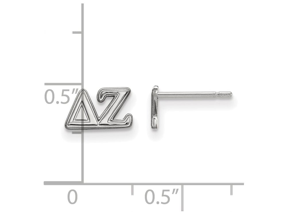 LogoArt Sterling Silver Delta Zeta Extra Small Post Earrings