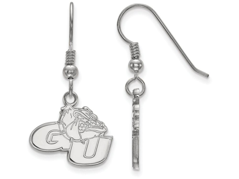 LogoArt Sterling Silver Gonzaga University Small Dangle Earrings Wire