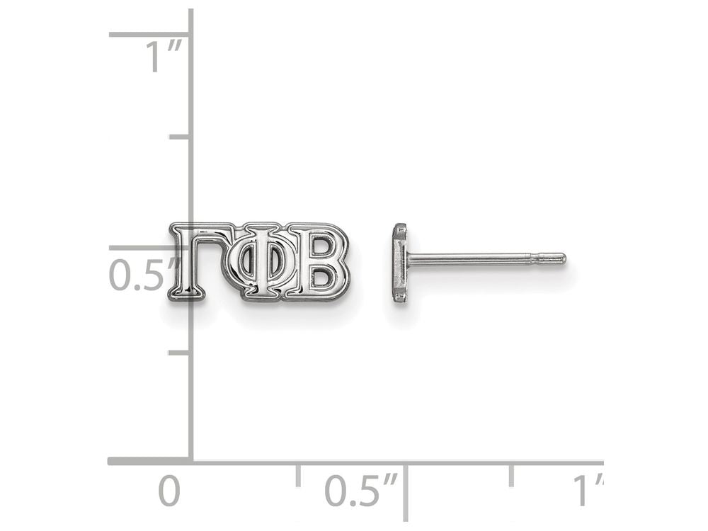LogoArt Sterling Silver Gamma Phi Beta Extra Small Post Earrings