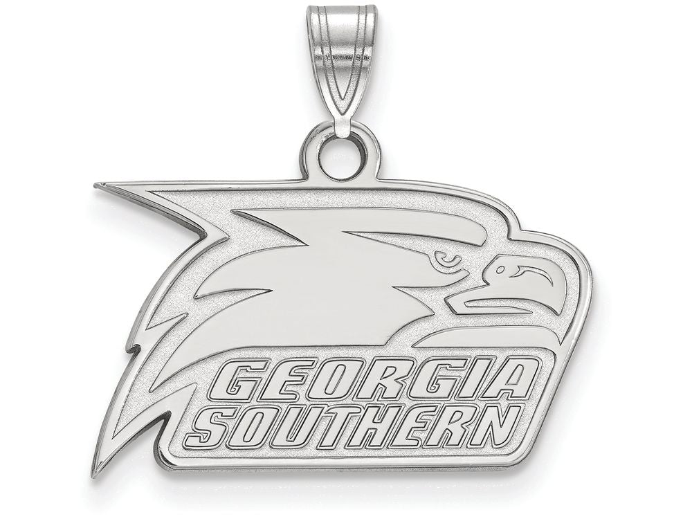 LogoArt Sterling Silver Georgia Southern University Small Pendant Necklace