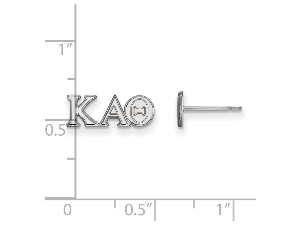LogoArt Sterling Silver Kappa Alpha Theta Extra Small Post Earrings