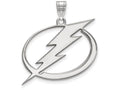LogoArt Sterling Silver Tampa Bay Ligtning XL Pendant Necklace 30 x 29mm