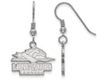 LogoArt Sterling Silver Longwood University Small Dangle Earrings Wire