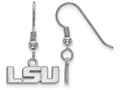 LogoArt Sterling Silver Louisiana State University Xs Dangle Earrings Wire
