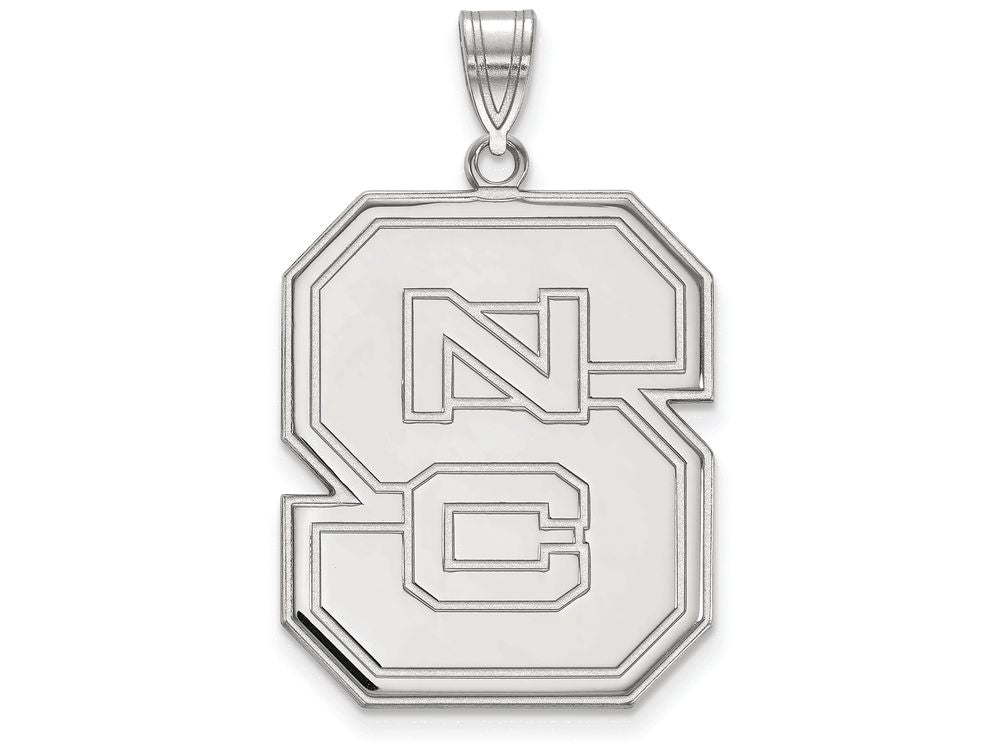 LogoArt Sterling Silver North Carolina State University XL Pendant Necklace