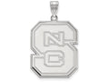 LogoArt Sterling Silver North Carolina State University XL Pendant Necklace