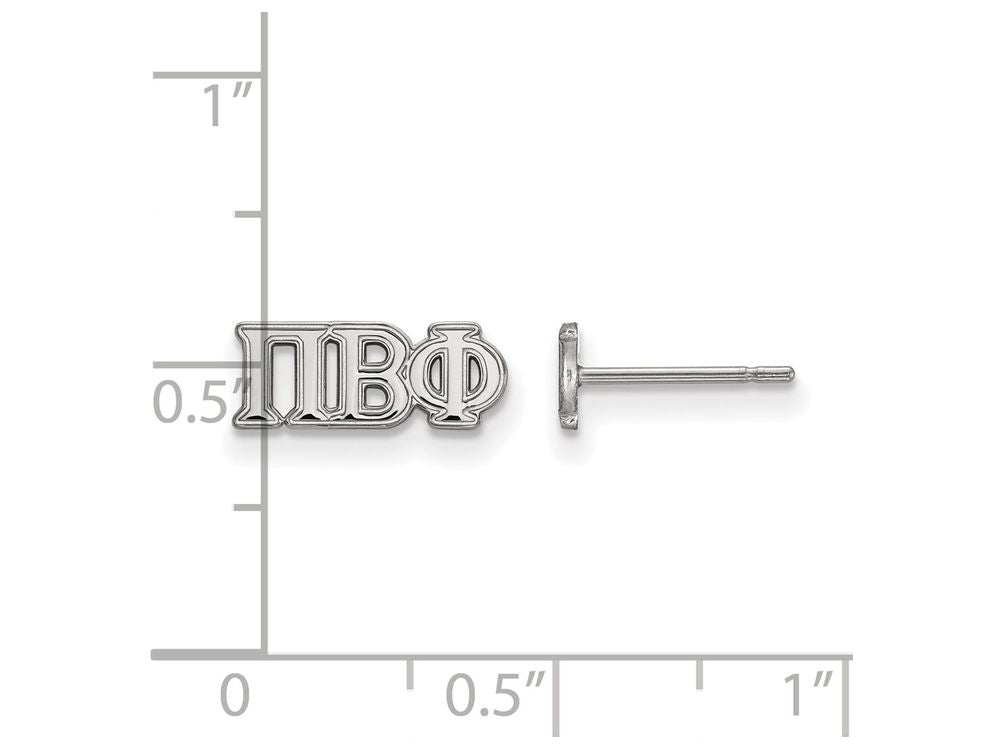 LogoArt Sterling Silver Pi Beta Phi Extra Small Post Earrings