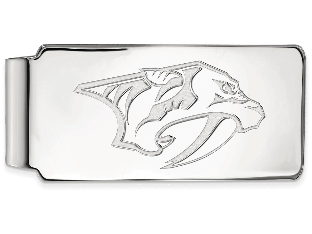 Logoart Nhl 925 Sterling Silver Nashville Predators Money Clip