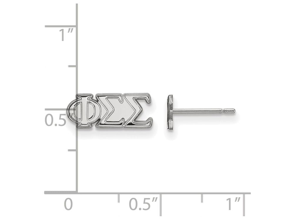 LogoArt Sterling Silver Phi Sigma Sigma Extra Small Post Earrings