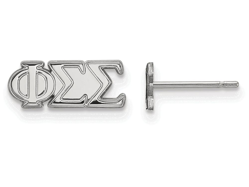 LogoArt Sterling Silver Phi Sigma Sigma Extra Small Post Earrings